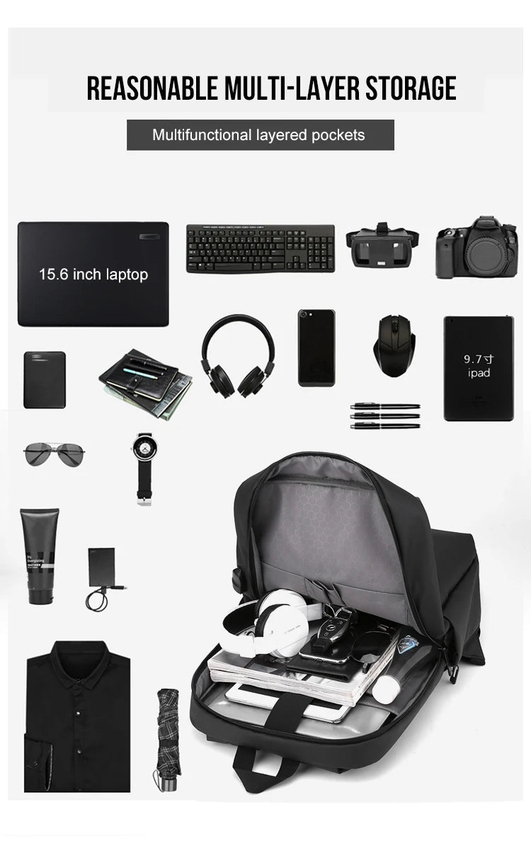 Men's Backpack Fashion Work Travel Backpack