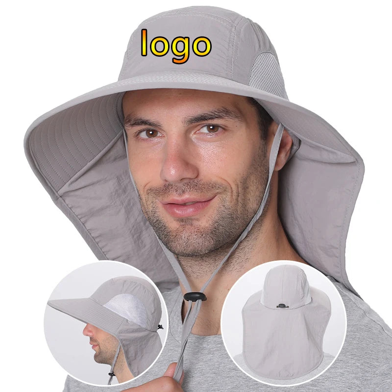 Wide Brim Fishing Hat Neck Cover Sun