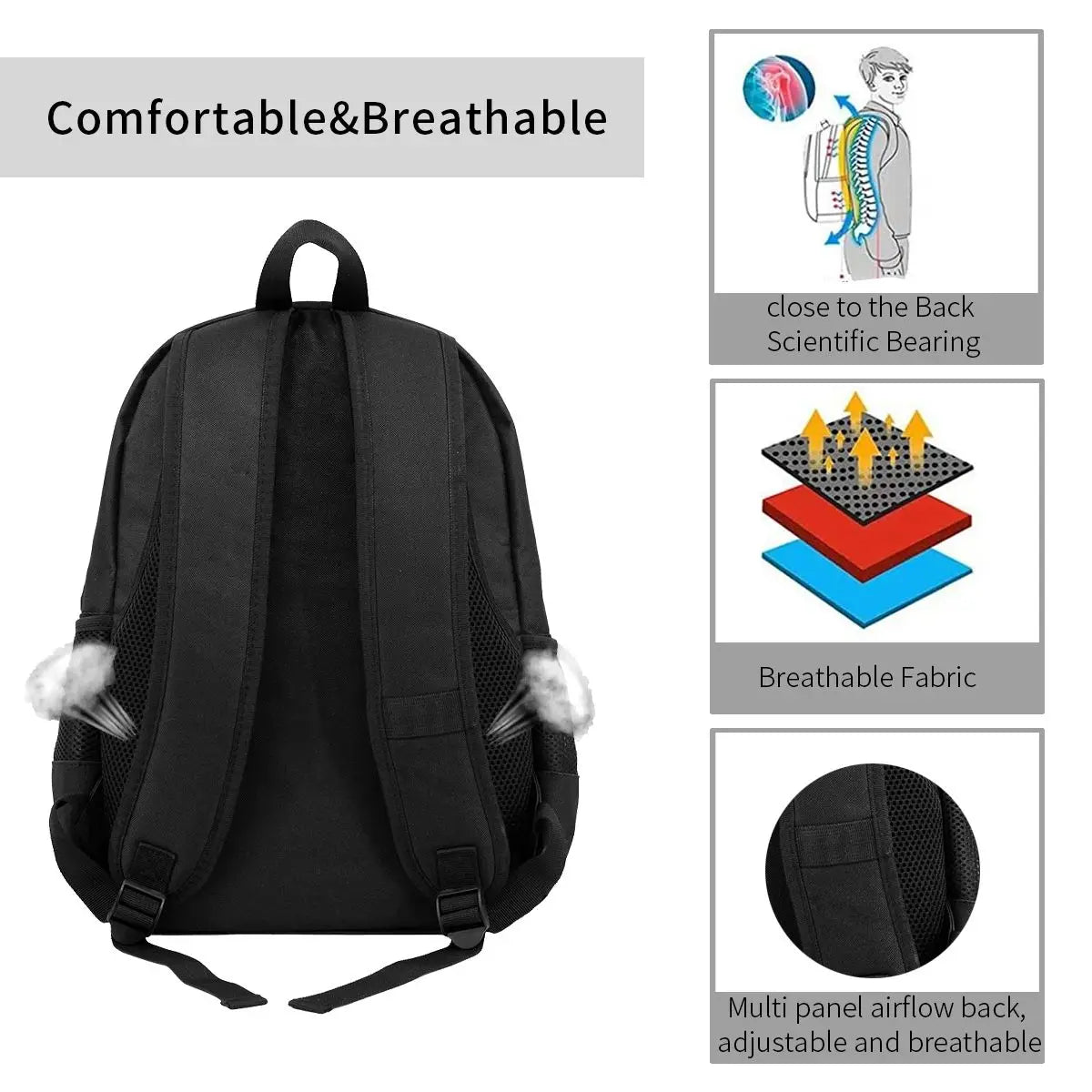 Classical Backpack Outdoor Student Business Daypack for Men Women Laptop Shoulder Bag