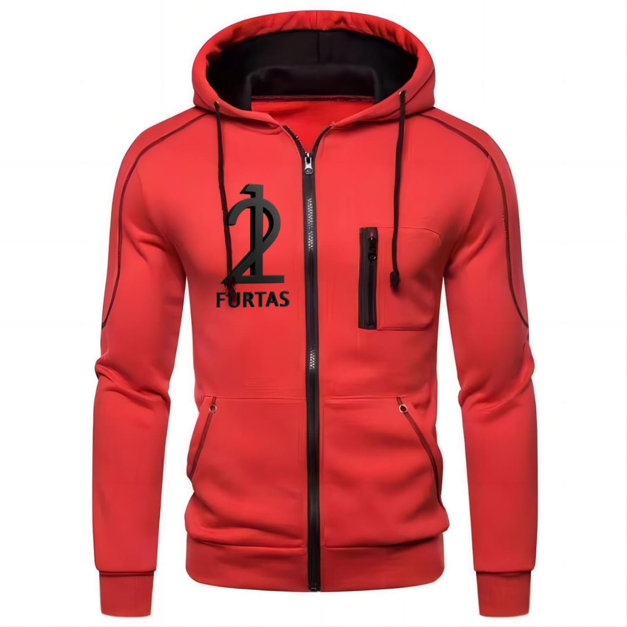 Men Women Warm Sports Coat Hooded Sweatshirt Zipper Jacket S-3XL