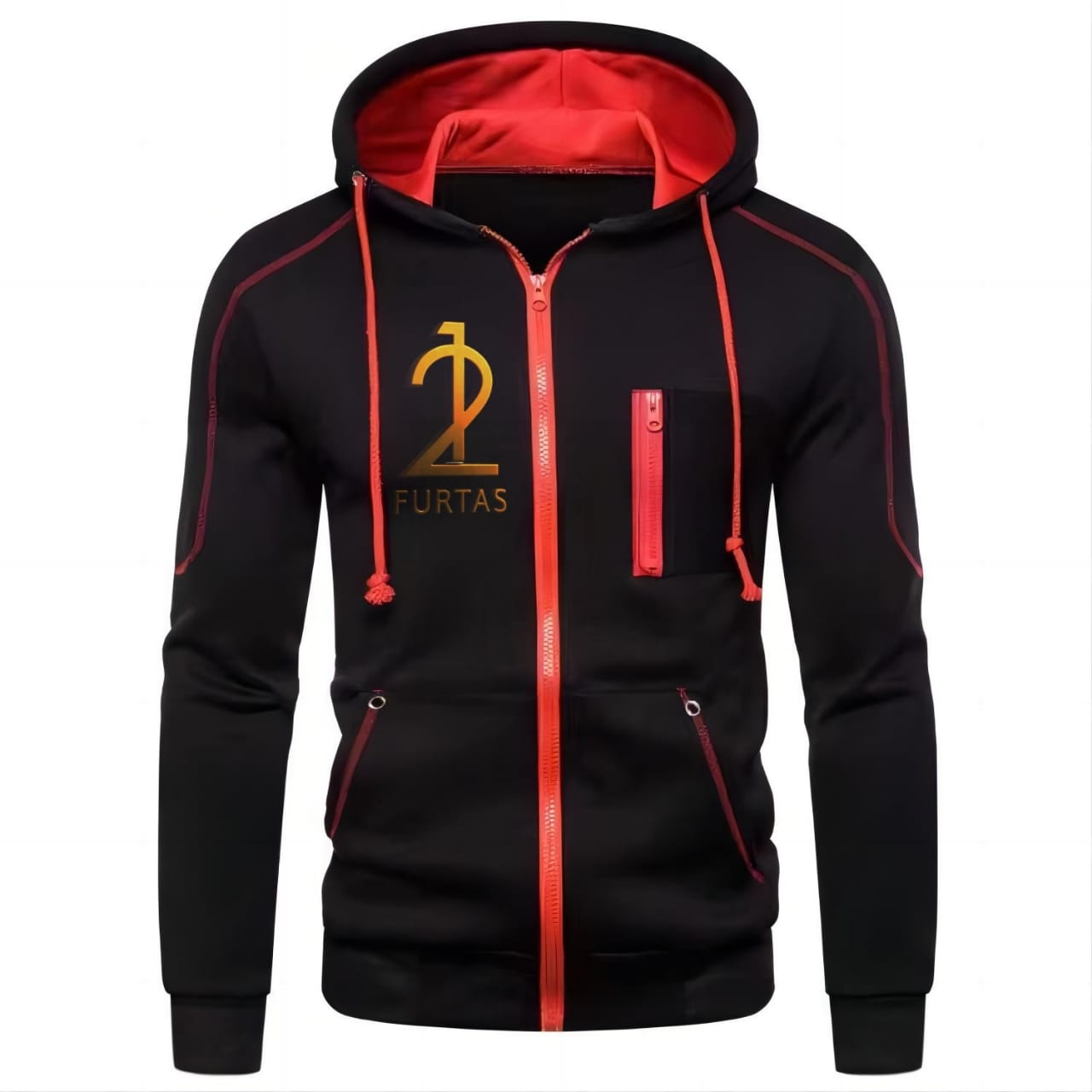 Men Women Warm Sports Coat Hooded Sweatshirt Zipper Jacket S-3XL