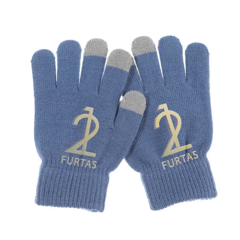 Custom LOGO Printing Pattern Gloves Full Finger Touch Screen Knit Mittens Wool Gloves Men Women Autumn Winter Fleece Warm Gloves