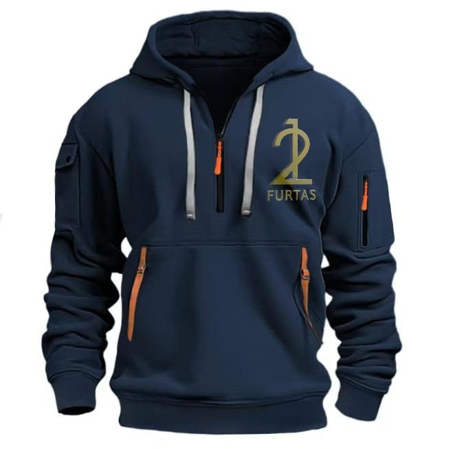 Men Leisure Sport Multi Zipper Arm Pocket Loose Sweatshirts Women Fashion Hoody Jacket Pullover