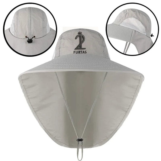 Wide Brim Fishing Hat Neck Cover Sun