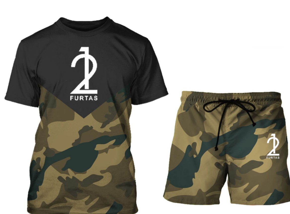 Fashion Men's 2 Piece Set Tracksuits Summer Casual