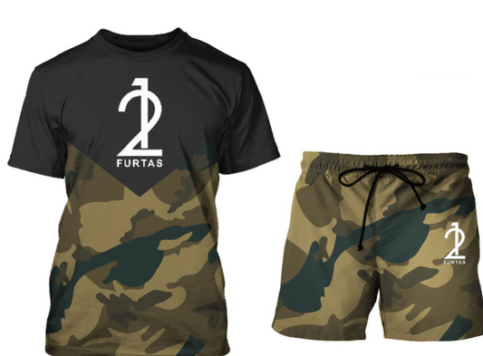 Fashion Men's 2 Piece Set Tracksuits Summer Casual